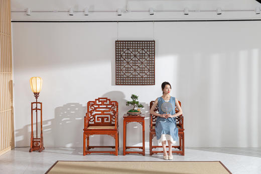 红桥红 家具严选  缅甸花梨(大果紫檀）  【福寿太师椅 三件套】 商品图2