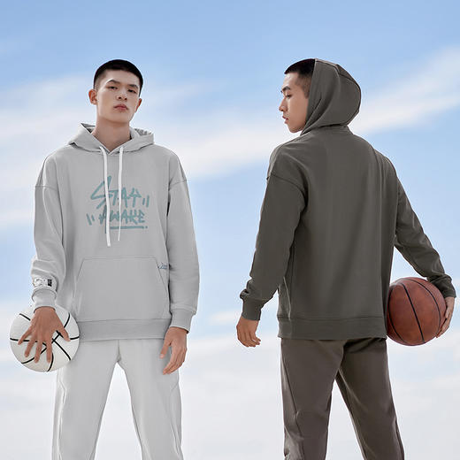 99% UZIS运动卫衣篮球连帽套头潮流印花投篮健身美式上衣男[振奋] 商品图4