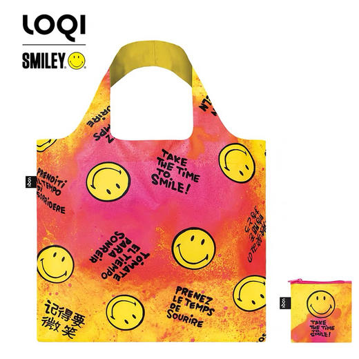 【半山书局】B14FLOQI&smiley笑脸艺术涂鸦环保包折叠购物袋轻便包 商品图0