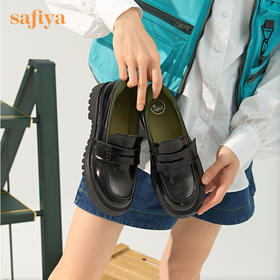 Safiya/索菲娅浅口单鞋2022秋季新款一脚蹬基础款圆头百搭超轻系列乐福鞋 SF23112004