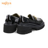 【新品特惠】Safiya/索菲娅jk鞋2022年早秋新款复古竹节扣漆皮厚底真皮超轻系列乐福鞋  SF23112016 商品缩略图9