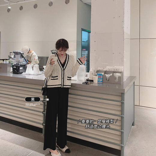 金蘑菇菇【羊毛垂垂裤 糯白 L  】藏肉也太厉害了吧？巨显瘦垂坠质感休闲裤 商品图6