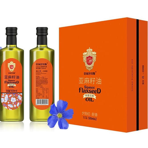皇家芭苛斯   特级压榨亚麻籽油礼盒装  夕阳红·厨香礼盒 500ml*2 商品图4