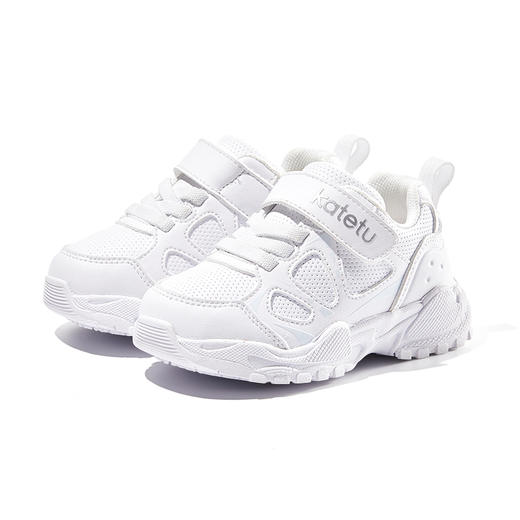 卡特兔儿童运动鞋童鞋小白鞋女童男童鞋2022春秋透气防滑跑步鞋子 商品图4