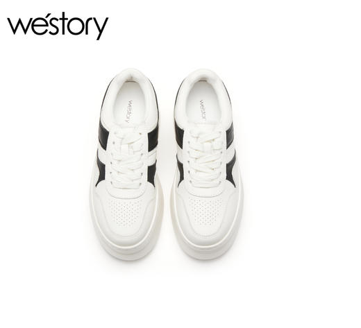 westory厚底增高复古小白鞋ins潮22年秋季新款透气休闲鞋女72471 商品图2