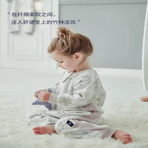 Domiamia哆咪呀抑制菌竹棉纱布婴儿睡袋春夏薄款宝宝暖气房儿童睡衣 商品图1