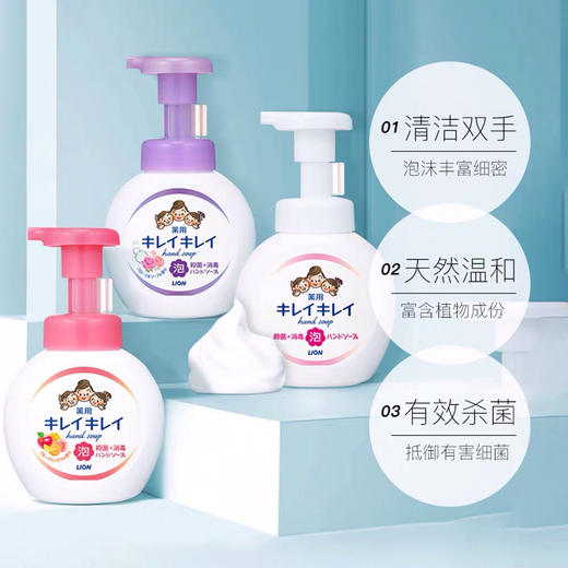 日本狮王LION-儿童宝宝泡沫洗手液抑菌消毒杀菌-金卡会员6折-味道随机发货 商品图1
