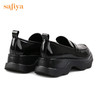 Safiya/索菲娅全羊皮小皮鞋2022早秋学院风厚底一脚蹬增高超轻系列乐福鞋  SF23112417 商品缩略图8