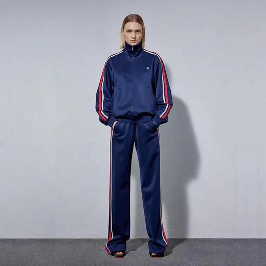 双条纹立领运动外套 商品图0