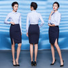 艾尚臣娃娃领衬衫美容师工作服女长袖职业套装工装ol制服套装裙 商品缩略图1