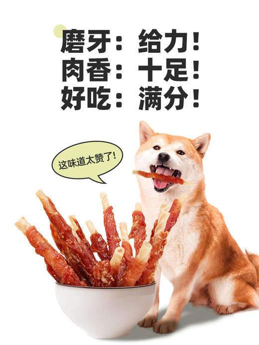 伯纳天纯宠物零食鸭肉卷牛皮狗狗磨牙棒小型犬成幼犬通用洁齿骨头 商品图1