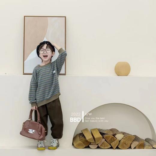 米恩米可儿童秋季套装男孩女孩上衣裤子帅气儿童套装两件套 商品图5