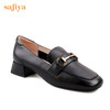 Safiya/索菲娅真皮乐福鞋女四季可穿复古马鞍扣舒适通勤浅口单鞋 SF23112079 商品缩略图10