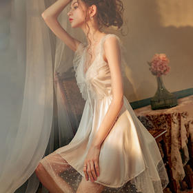 【超美纯欲风！仙仙蕾丝吊带睡裙】舒适到像裸穿，穿上不想脱下来！日系甜美长款睡衣，连衣裙家居服长袖睡衣睡裤