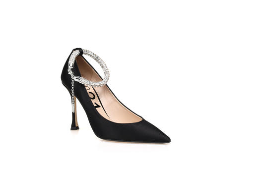 豪麟名鞋奥莱N°21 女鞋皮鞋真丝布N14072P黑色  原价7600元 商品图0