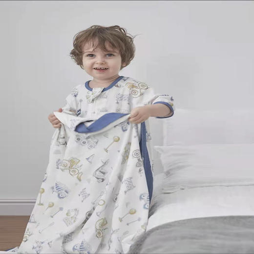 Domiamia哆咪呀抑制菌竹棉纱布婴儿睡袋春夏薄款宝宝暖气房儿童睡衣 商品图2