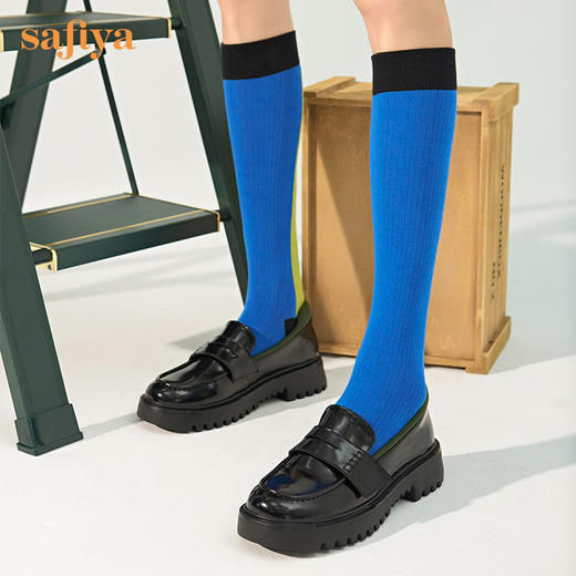 Safiya/索菲娅浅口单鞋2022秋季新款一脚蹬基础款圆头百搭超轻系列乐福鞋 SF23112004 商品图4