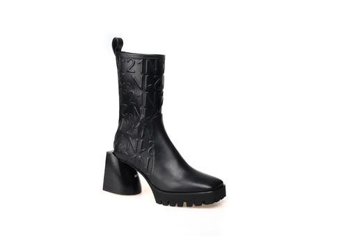 豪麟名鞋奥莱N°21 女鞋短靴牛皮革N14081N黑色  原价8600元 商品图0