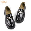 Safiya/索菲娅复古学院风软漆皮浅口单鞋松糕厚底超轻系列一脚蹬乐福鞋女 SF23112005 商品缩略图9
