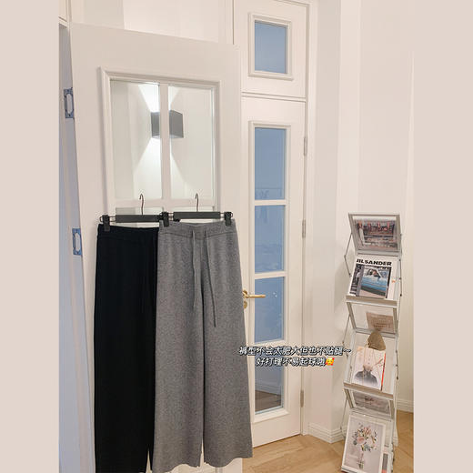 金蘑菇菇【羊毛垂垂裤 糯白 L  】藏肉也太厉害了吧？巨显瘦垂坠质感休闲裤 商品图7