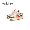 westory22年秋季新款拼色系带松糕鞋平底低帮百搭休闲鞋72741 商品缩略图3