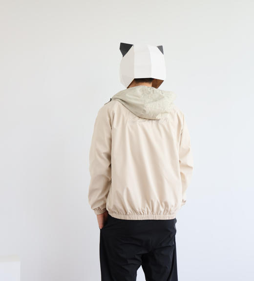 西D 卡其色薄款连帽风衣外套 WT477 商品图4