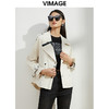 VIMAGE/纬漫纪秋款新款翻领宽松风衣外套VC2204008 商品缩略图1