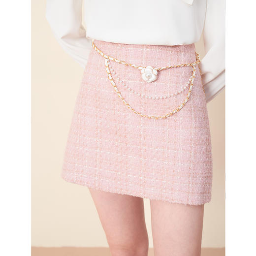 【拼】西遇粉色小香风套装女新款温柔气质名媛风短款上衣外套11721384X 商品图2