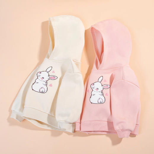 贝贝怡童装秋冬儿童连帽卫衣女童加厚亲肤绒上衣223S3080 商品图10