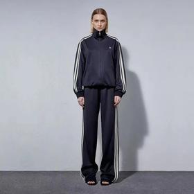 双条纹立领运动外套