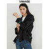 VIMAGE/纬漫纪秋款新款翻领宽松风衣外套VC2204008 商品缩略图2