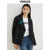 VIMAGE/纬漫纪秋款新款翻领宽松风衣外套VC2204008 商品缩略图3