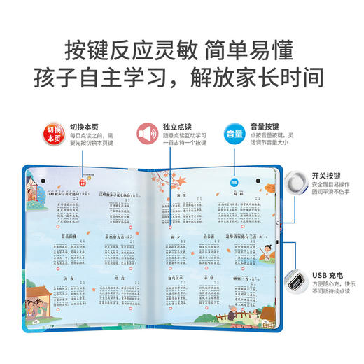 翻翻点读有声书-唐诗300首 商品图2