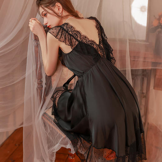 【超美纯欲风！仙仙蕾丝吊带睡裙】舒适到像裸穿，穿上不想脱下来！日系甜美长款睡衣，连衣裙家居服长袖睡衣睡裤 商品图3