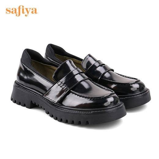 Safiya/索菲娅浅口单鞋2022秋季新款一脚蹬基础款圆头百搭超轻系列乐福鞋 SF23112004 商品图8