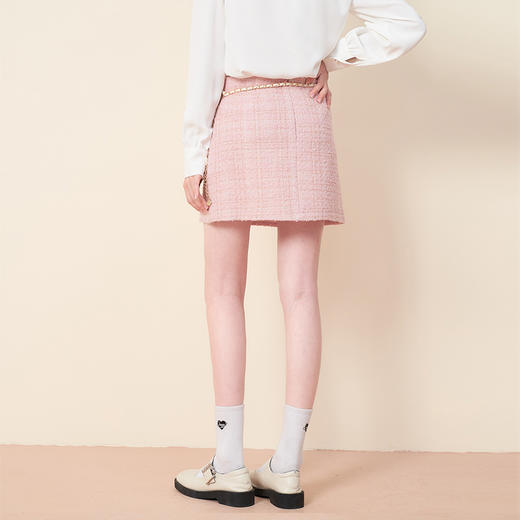 【拼】西遇粉色小香风套装女新款温柔气质名媛风短款上衣外套11721384X 商品图3