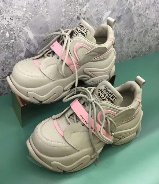 westory22年秋季新款系带厚底增高拼色老爹鞋72171 商品图1