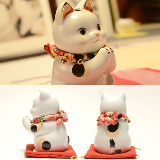 日本药师窑招财猫大号彩绘祈愿招财猫（储蓄罐款） 商品图3
