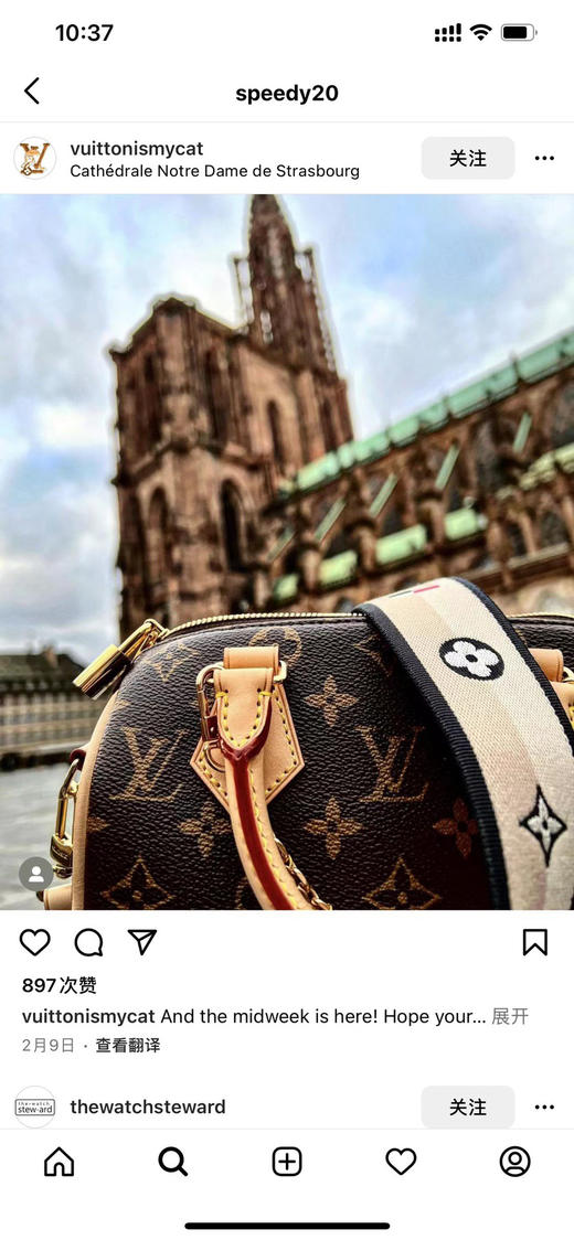 LV speedy 20 老花系列包包 商品图14