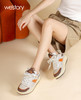 westory22年秋季新款拼色系带松糕鞋平底低帮百搭休闲鞋72741 商品缩略图0