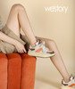 westory22年秋季新款拼色系带松糕鞋平底低帮百搭休闲鞋72741 商品缩略图1