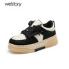 westory22年秋季新款厚底增高撞色透气百搭系带板鞋休闲鞋女72181 商品缩略图2