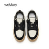 westory22年秋季新款厚底增高撞色透气百搭系带板鞋休闲鞋女72181 商品缩略图4