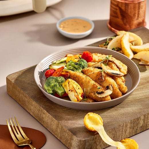 小熊空气炸锅 QZG-F15E3 暖灰 电子款/单烤网/ 透明视窗 商品图2