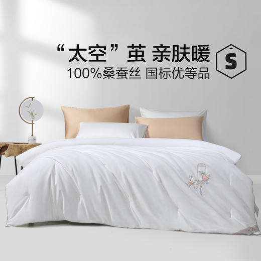 【新品主推】水星家纺金玉芳菲桑蚕丝春秋被床上用品 商品图0