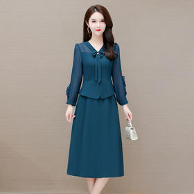 YWE JBY22B05贵夫人冰丝连衣裙时尚气质裙