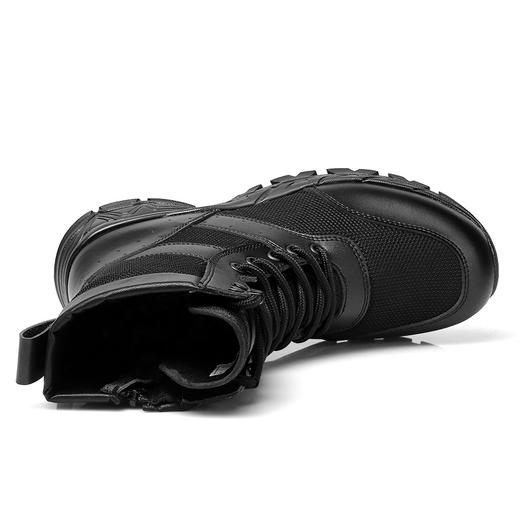 强人3515男训练靴春秋户外轻便工装靴透气耐磨高帮靴黑色徒步短靴 商品图11