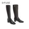 DFuse迪芙斯2022年新款方头弹力瘦瘦靴及膝靴长筒靴DF24117043 商品缩略图6