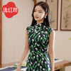 逸红颜旗袍女夏2026新款 沁心 棉麻立领复古透气吸汗修身显瘦女装 商品缩略图3