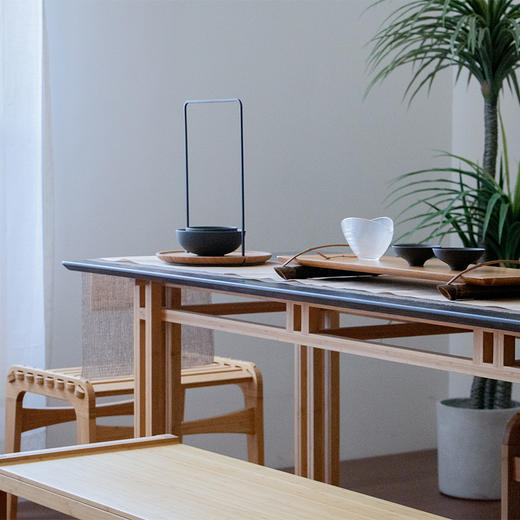 预售：清影桌子竹制长方形茶桌长书桌 商品图0